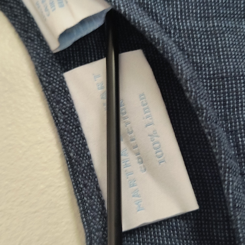 Martha Stewart 100% Linen Blue Sleeveless Women's Top Sz Med Women - Picture 2 of 13